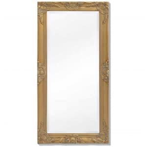 19.7 in. W x 39.4 in. H Rectangular Wood Framed Wall Mount Modern Decor Bathroom Vanity Mirror