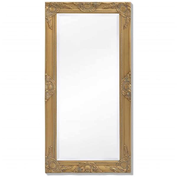 Unbranded 19.7 in. W x 39.4 in. H Rectangular Wood Framed Wall Mount Modern Decor Bathroom Vanity Mirror