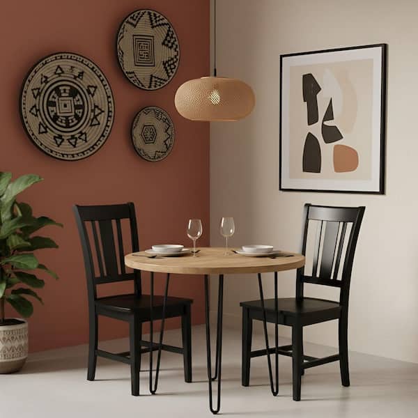 San Remo Black Wood Dining Chair (Set of 2)