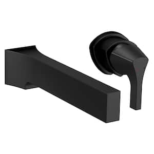Zura Single-Handle Wall Mount Bathroom Faucet Trim Kit in Matte Black (Valve Not Included)
