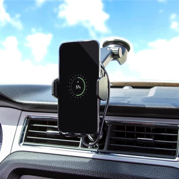 ChargeHub Auto Phone Mount Plus Wireless Charger with 2-Port USB Charger & Cable  CRG-ACM-001 - The Home Depot