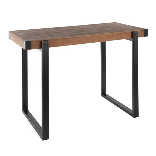 Lumisource Odessa Black and Brown Counter Height Dining Table