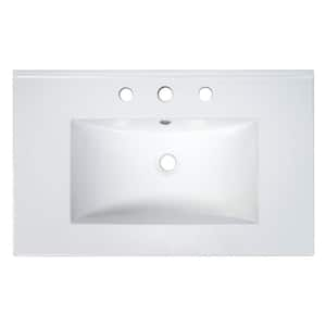 30 in . Bathroom Sink in White