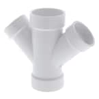 NIBCO 2 in. x 1-1/2 in. PVC DWV 45-Degree Hub x Hub Double