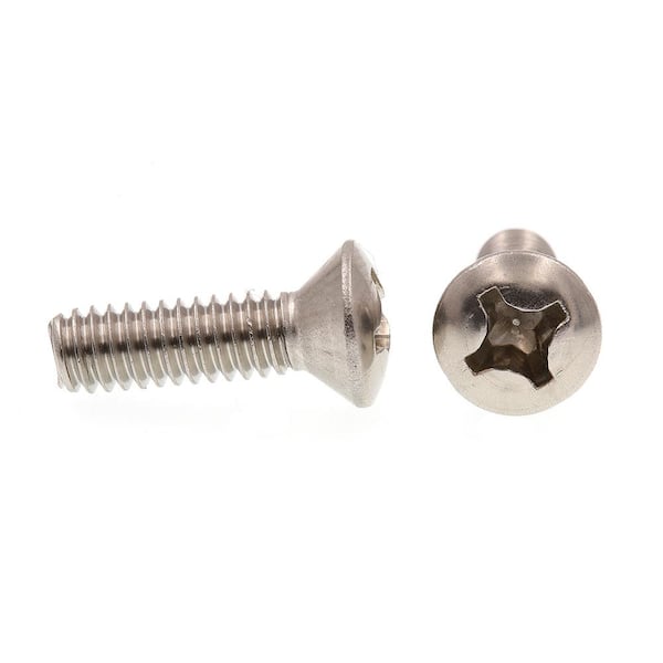Prime-Line #12-24 x 3/4 in. Grade 18-8 Stainless Steel Phillips Drive Oval  Head Machine Screws (25-Pack) 9011188 The Home Depot