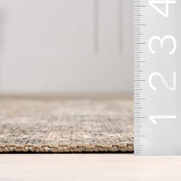 Hillstone Brown 7 ft. 10 in. x 10 ft. Traditional Vintage Medallion Area Rug