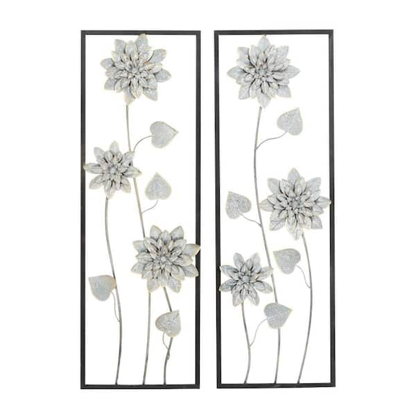 Litton Lane 32 in. x 32 in. Black Metal Rustic Wall Decor