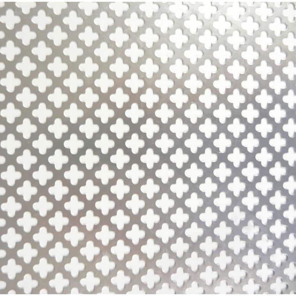 M D Building Products 36 In X 36 In Cloverleaf Aluminum Sheet Silver The Home Depot