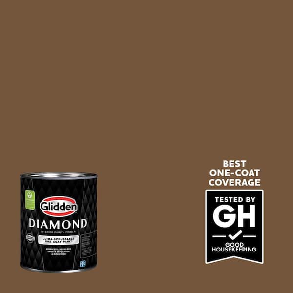 Glidden Diamond 1 qt. PPG1079-7 Molasses Semi-Gloss Interior Paint with Primer