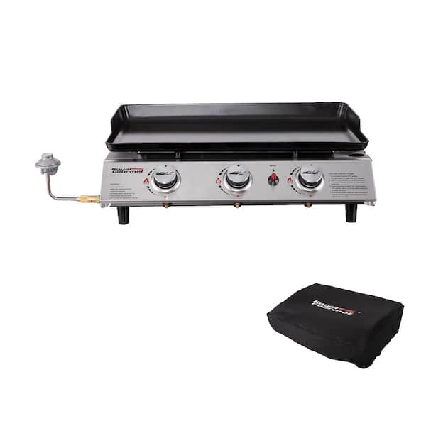Portable Gas Grill Tabletop Griddle BBQ Camping Kitchen Backyard Cooking Burner 
