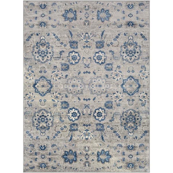 Artistic Weavers Monaco Gray Damask 4 ft. x 6 ft. Indoor Area Rug