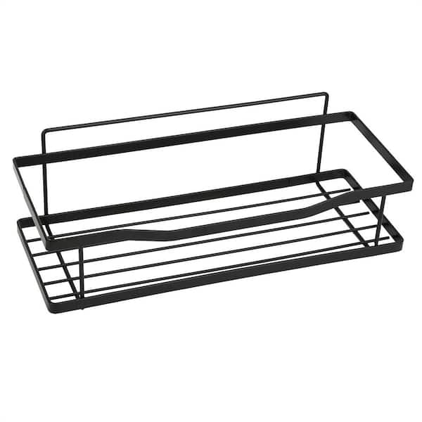 Aoibox 2-Tier Shower Caddy Shelf Holder Bathroom Kitchen Storage Rack in Black