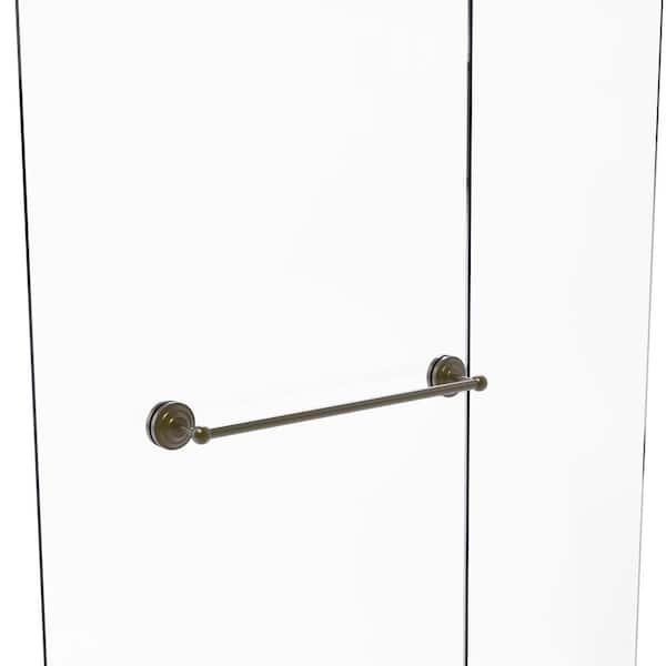 Allied Brass Que New Collection 18 in. Over-the-Door Single Towel Bar in Unlacquered Brass