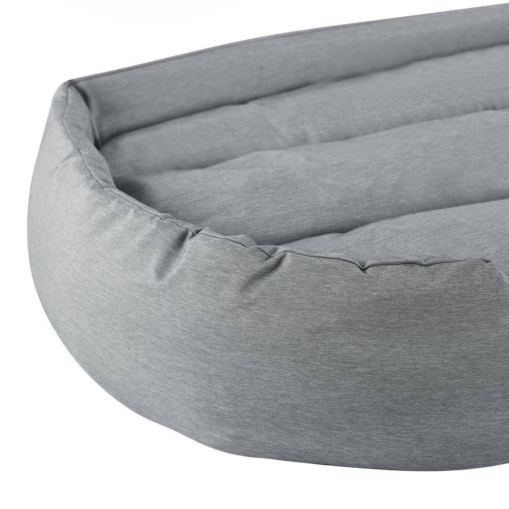 Medium Gray Water Resistant Round Pet Bed