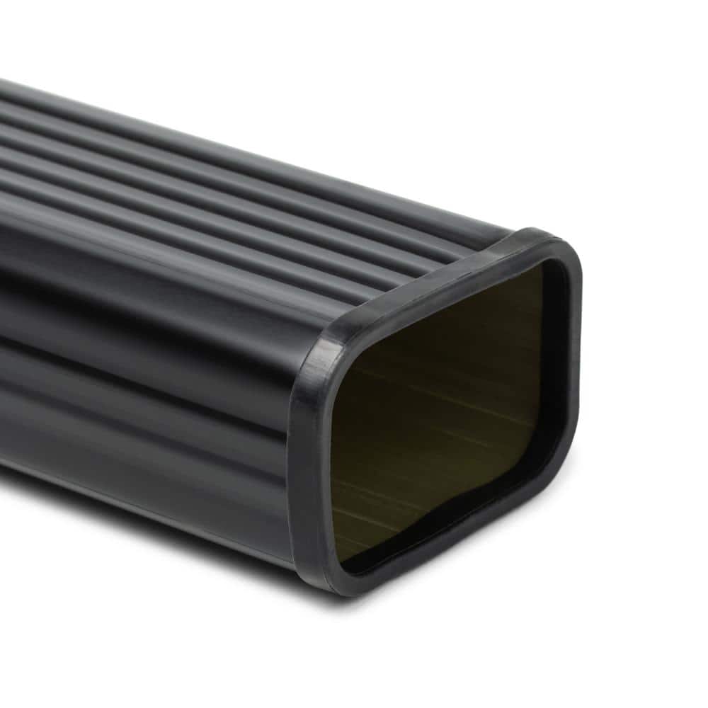 2 in. x 3 in. Black Downspout Safety Cap and Finishing Trim (4-Pack) price history on PriceWatchPro