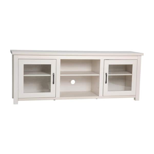 FUFU&GAGA Modern/Contemporary White Tv Cabinet (Accommodates TVs more than  70-in) in the TV Stands department at