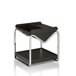 21.77 in. H Ceano Wenge 3-Shelf End Table
