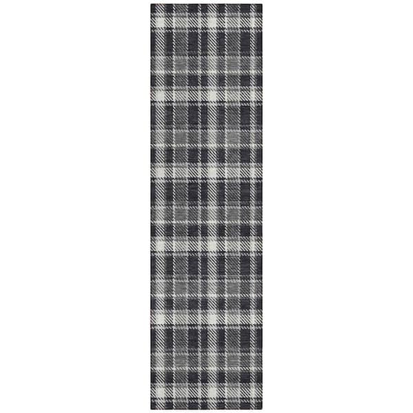 Addison Rugs Chantille ACN563 Black 2 ft. 3 in. x 7 ft. 6 in. Machine Washable Indoor/Outdoor Geometric Runner Rug