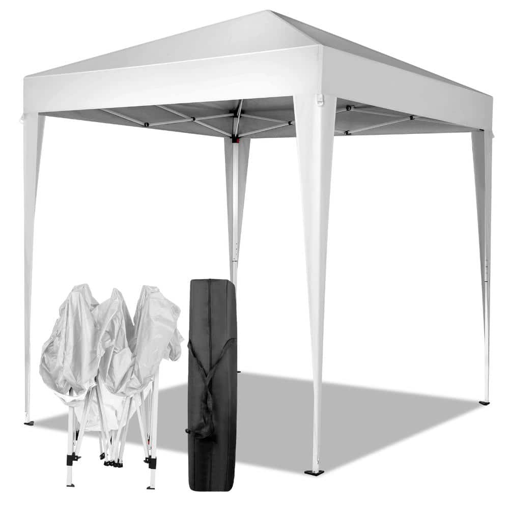 6.5 ft. x 6.5 ft. White Outdoor Foldable Portable Canopies for Camping, Patio, Easy Up Gazebo Canopy with Carry Bag price history on PriceWatchPro