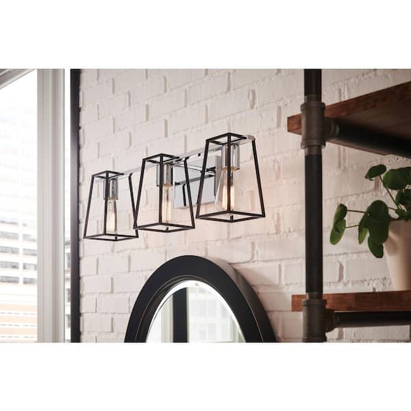 HINKLEY Filmore 24.0 in. 3 Light Chrome Vanity Light