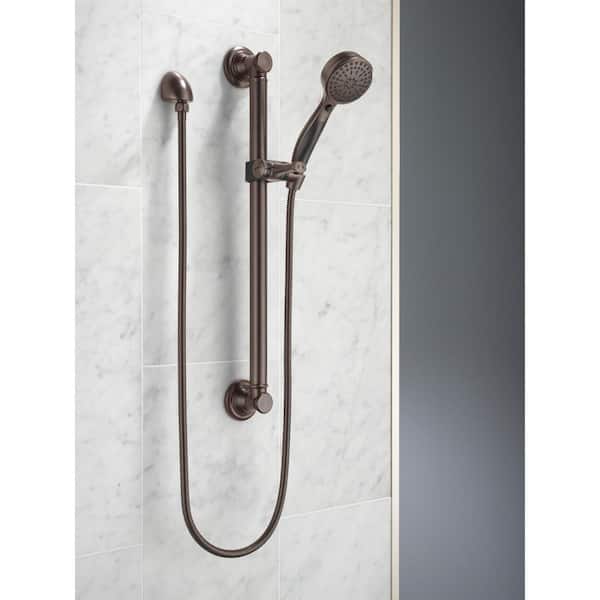 Traditional Decorative ADA 9-Spray Patterns 1.75 GPM 3.75 in. Wall Mount Handheld Shower Head in Venetian Bronze
