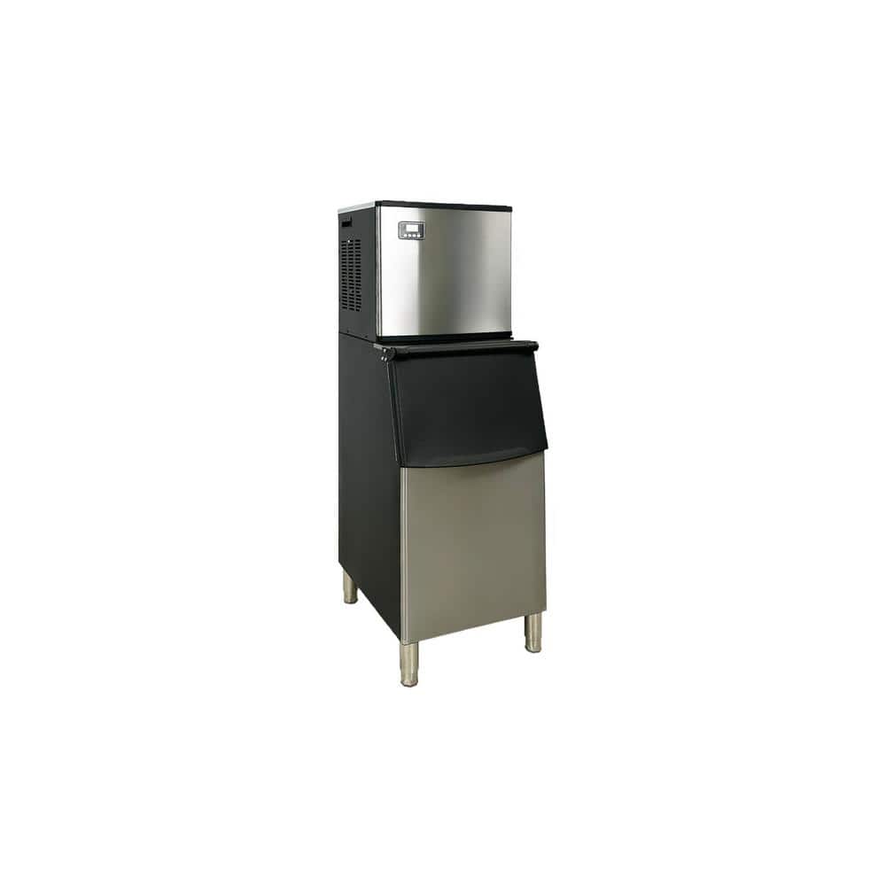 22.9 in. 418 lbs. Commercial Freestanding Air Cooled Ice Maker EB190F in Stainless Steel with 199 lbs. Large Storage Bin