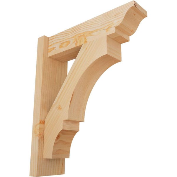 Ekena Millwork 6 in. x 22 in. x 18 in. Douglas Fir Balboa Traditional Smooth Outlooker