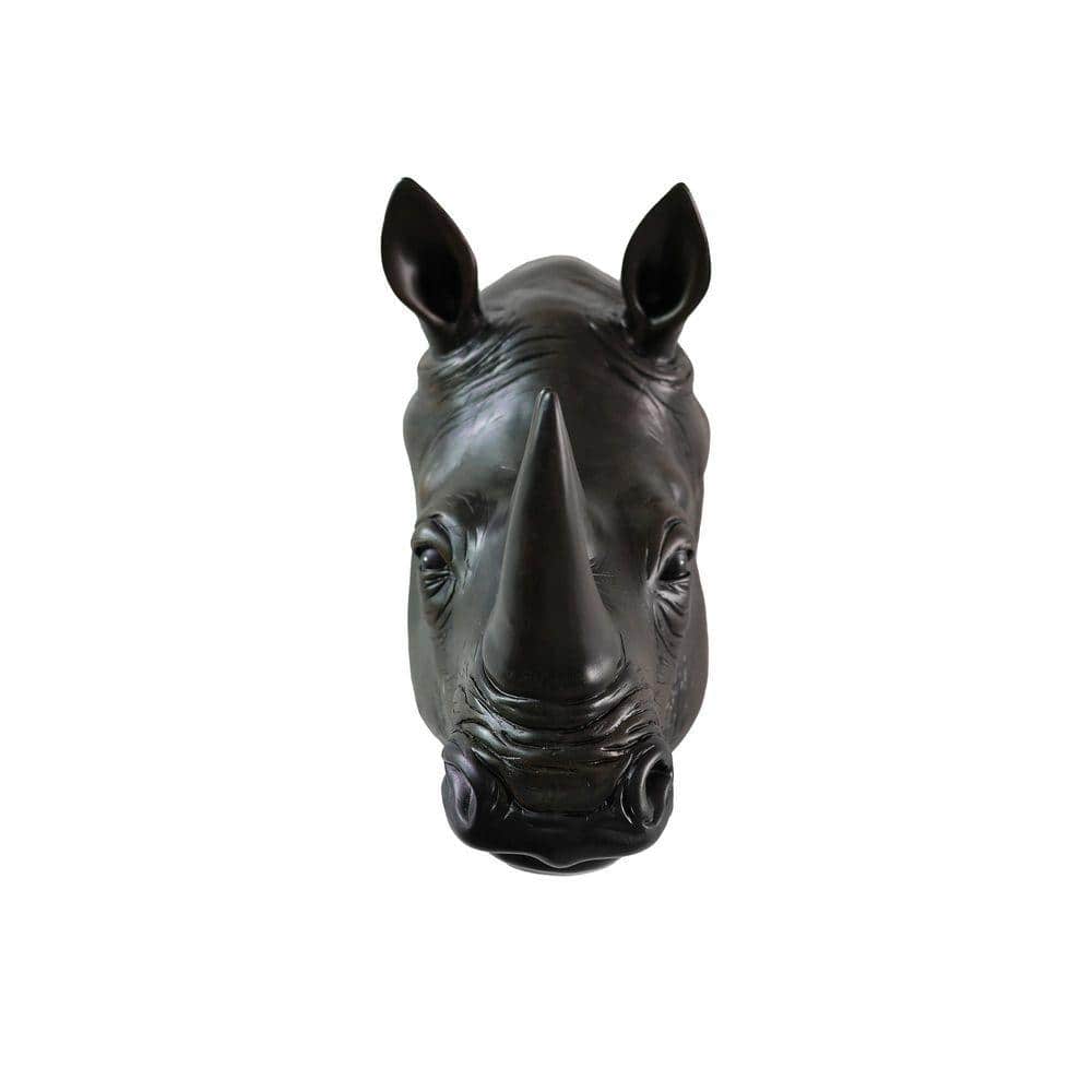 HI-LINE GIFT LTD. Black 14.56 in. x 12.99 in. Rhinoceros Head
