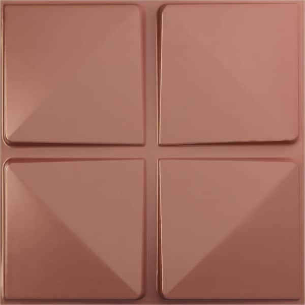 Ekena Millwork 19-5/8"W x 19-5/8"H Edinburgh EnduraWall Decorative 3D Wall Panel, Champagne Pink (12-Pack for 32.04 Sq.Ft.)