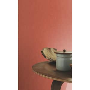 Red Plain Washed Concreted Effect Wallpaper R7866 (57 sq. ft.) Double Roll