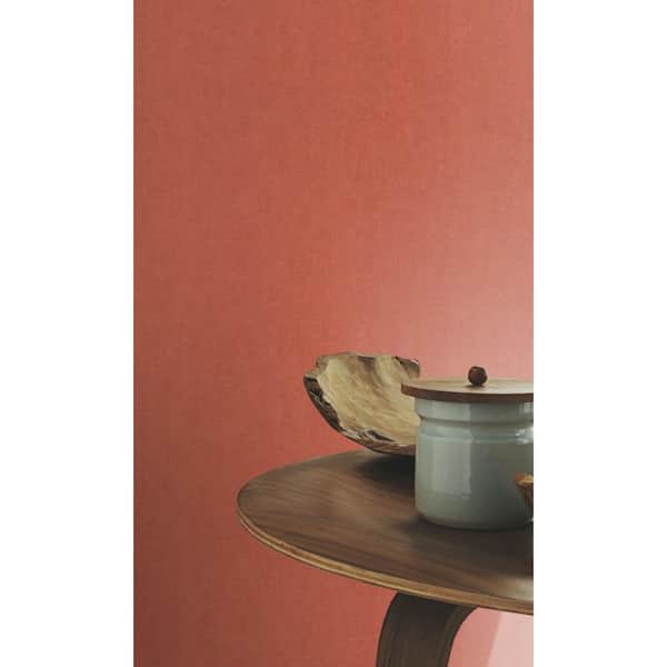 Walls Republic Red Plain Washed Concreted Effect Wallpaper R7866 (57 sq. ft.) Double Roll