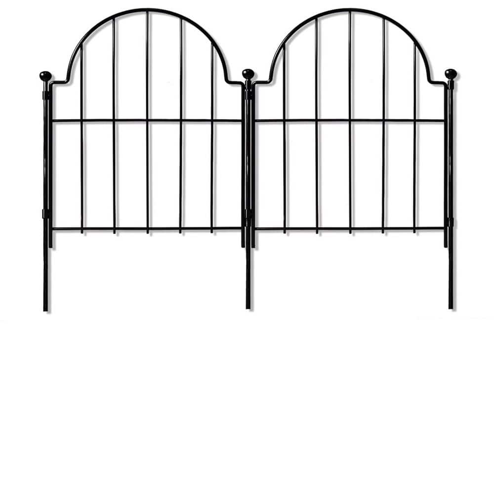 22 in. H x 130 in. L Metal Garden Fence, Ground Stake Animal Barrier Fence for Rabbit and Dog, Black (10-Pack) price history on PriceWatchPro