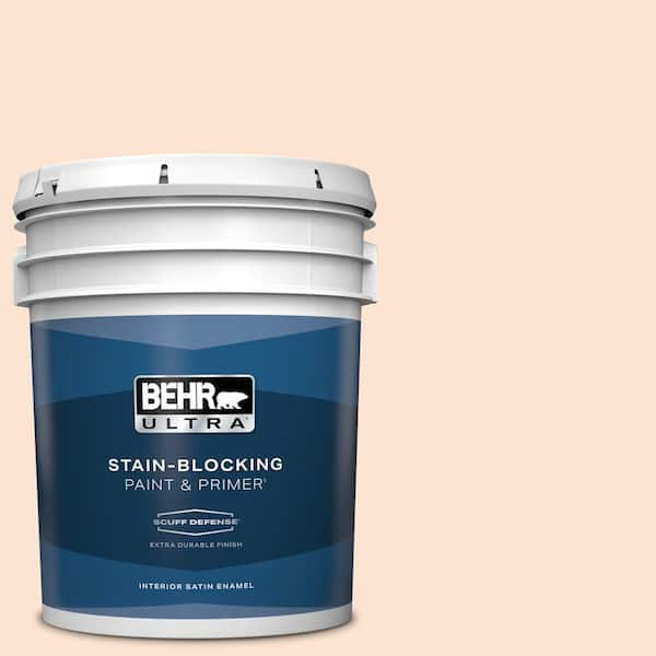 BEHR ULTRA 5 gal. #280C-1 Champagne Ice Extra Durable Satin Enamel Interior Paint & Primer