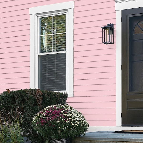 Glidden Premium 1 qt. PPG1184-2 Pleasing Pink Flat Exterior Latex