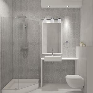 Jayden 5-Piece Satin Nickel All-In-One Bathroom Vanity Light Set