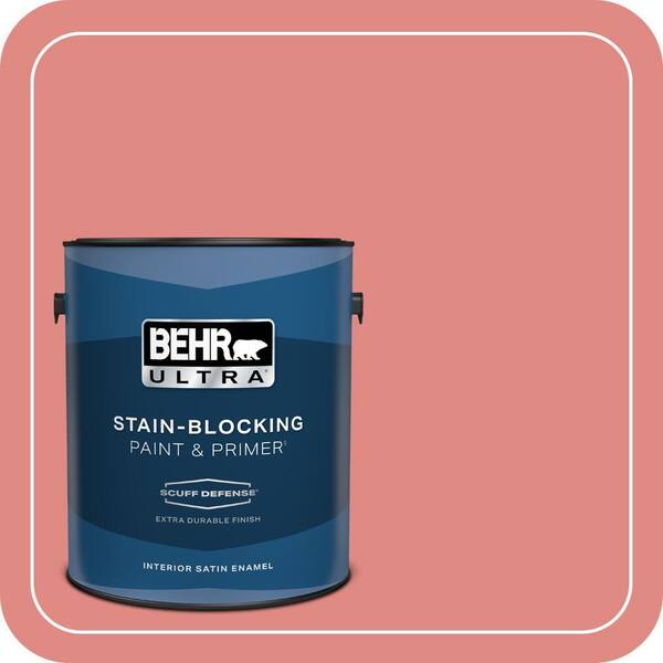 BEHR ULTRA 1 gal. Home Decorators Collection #HDC-SP16-12 Begonia Extra Durable Satin Enamel Interior Paint & Primer