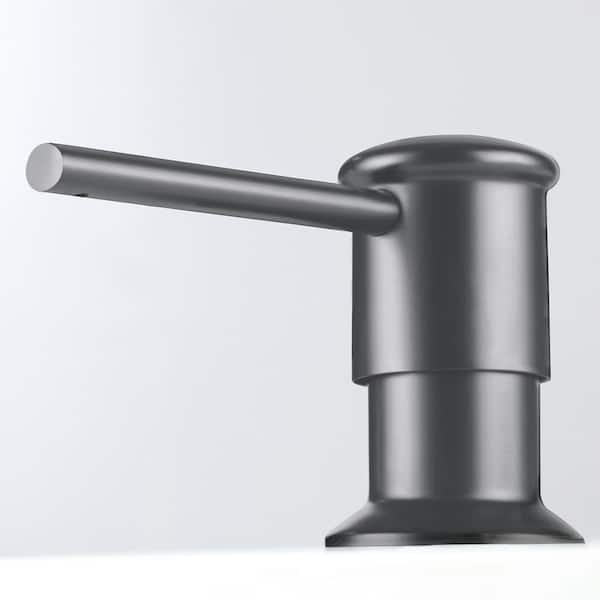 ruiling Straight Nozzle Stainless Steel Soap Dispenser in Matte Grey