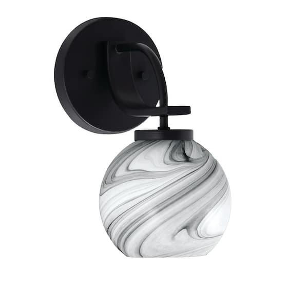 Unbranded Olympia 1-Light Matte Black Wall Sconce