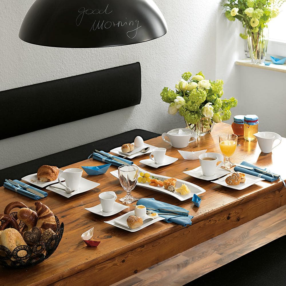 White Porcelain Microwave-Safe Appetizer Plate