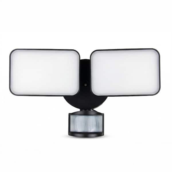 2500 Lumen 90 Degree Black Dusk to Dawn Integrated LED Motion Flood Light