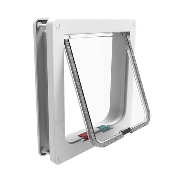Hakuna Pets Large White Cat Flap, Pets up to 20 lbs.