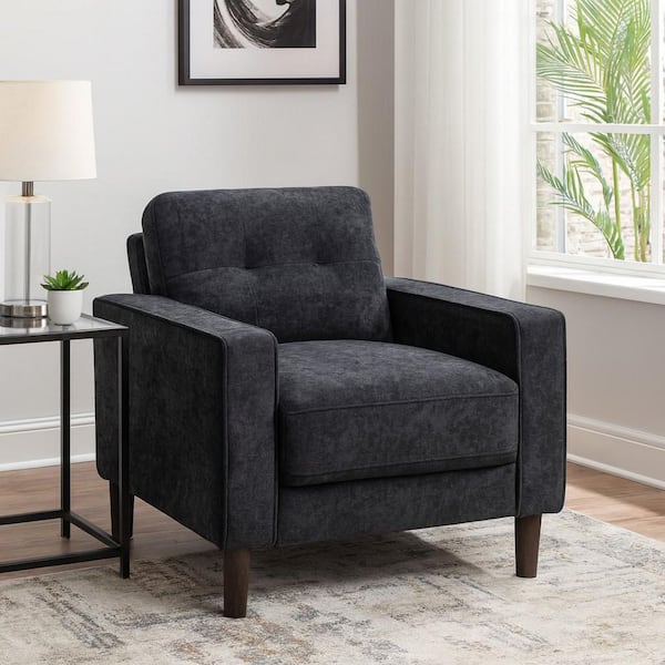 Bowen II Steel Gray Fabric Upholstered Arm Chair