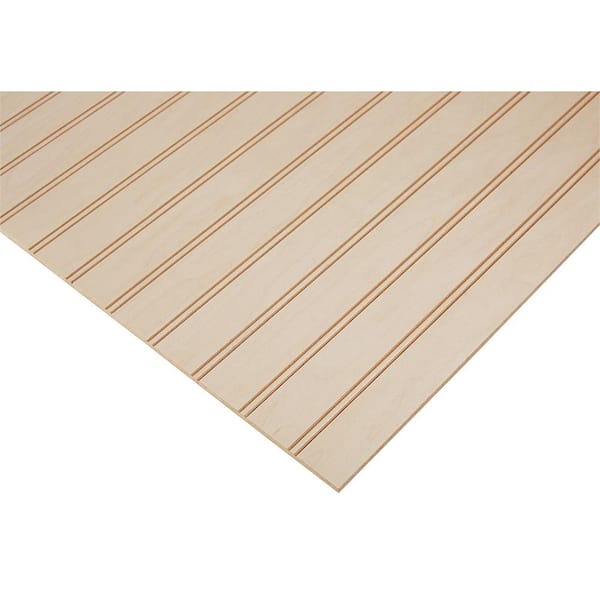 Columbia Forest Products 1/4 in. x 2 ft. x 4 ft. PureBond Maple 1-1/2 in. Beaded Plywood Project Panel