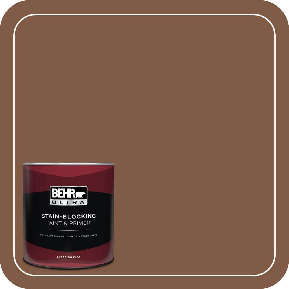 1 qt. #T12-2 Stagecoach Flat Exterior Paint & Primer product image for price tracking