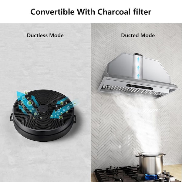 VIKIO 30 in. 900 CFM Convertible Insert Range Hood in