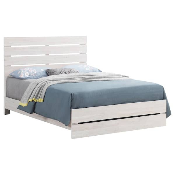 Coaster Brantford White Wood Frame Eastern King Panel Bed