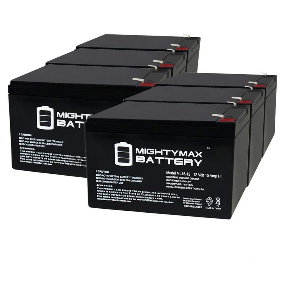 12-Volt 15AH F2 Replacement Battery for ExpertPower EXP12120 - 6 Pack price history on PriceWatchPro