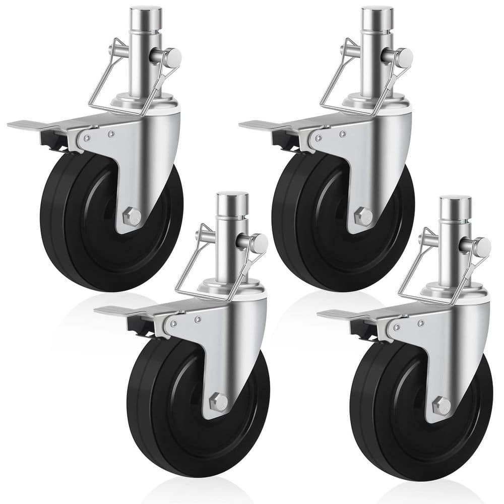 5 in. x 1 in. Scaffolding Wheels Baker Scaffold Wheels, Solid Round Stem Caster, Swivel Caster Wheels, 4 Pcs price history on PriceWatchPro