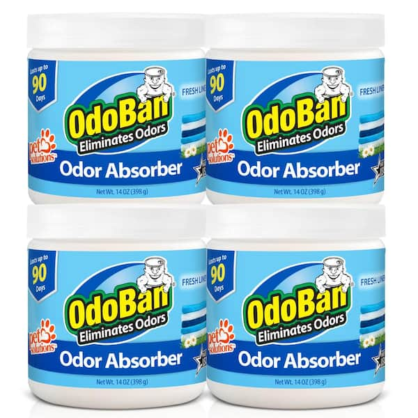 OdoBan 14 oz. Fresh Linen Solid Odor Absorber Odor Eliminator for Smoke ...