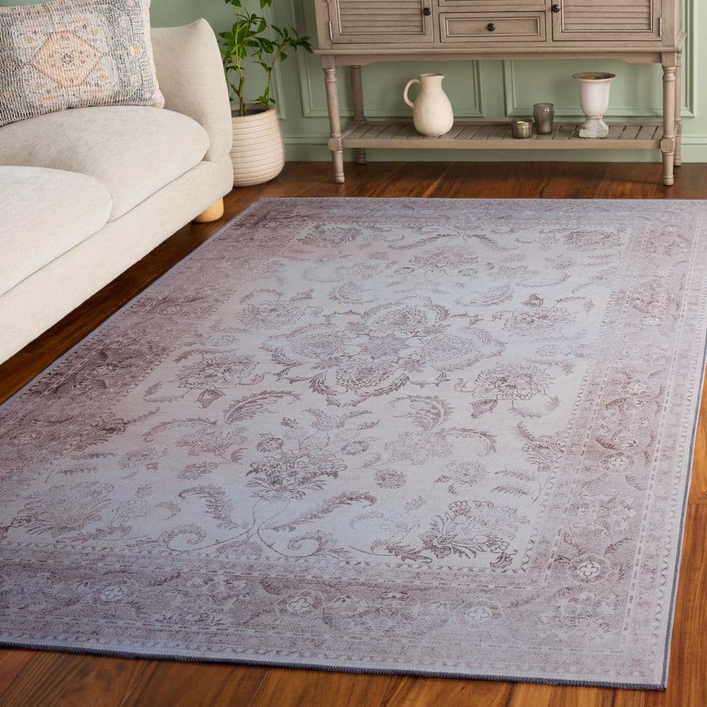Tucson 6 ft. x 9 ft. Beige Floral Medallion Washable Area Rug price history on PriceWatchPro
